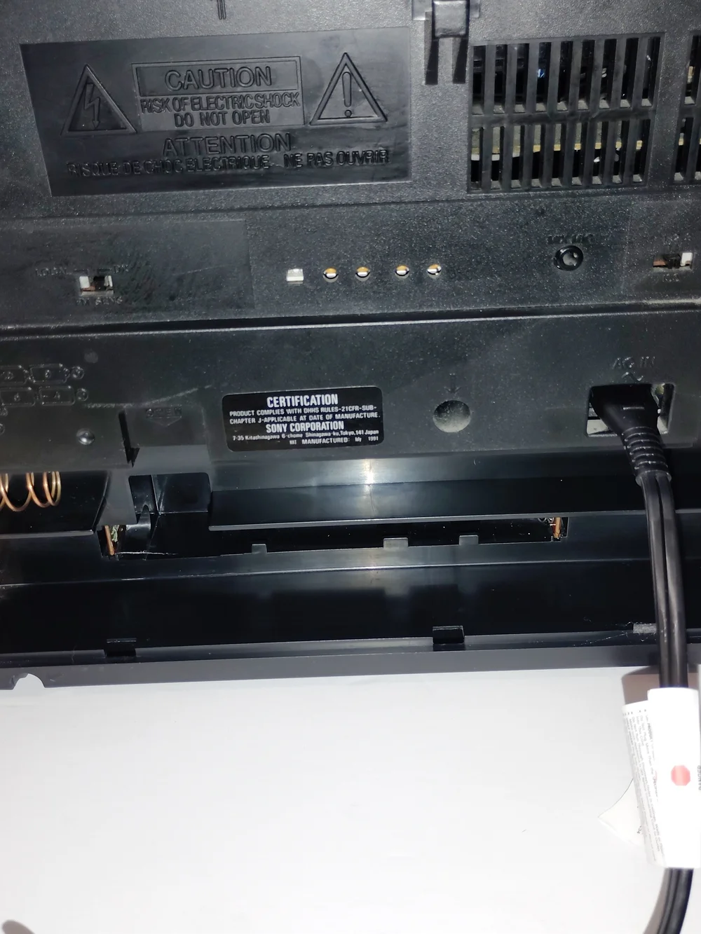 Sony Black Stereo System with Dual Speakers and CD/Cassette